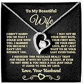LEONADORA To My Wife Necklace From Husband, Romantic To My Soulmate Necklace For Women, Gift For Her, Christmas Anniversary Birthday Valentine Love Gift Idea