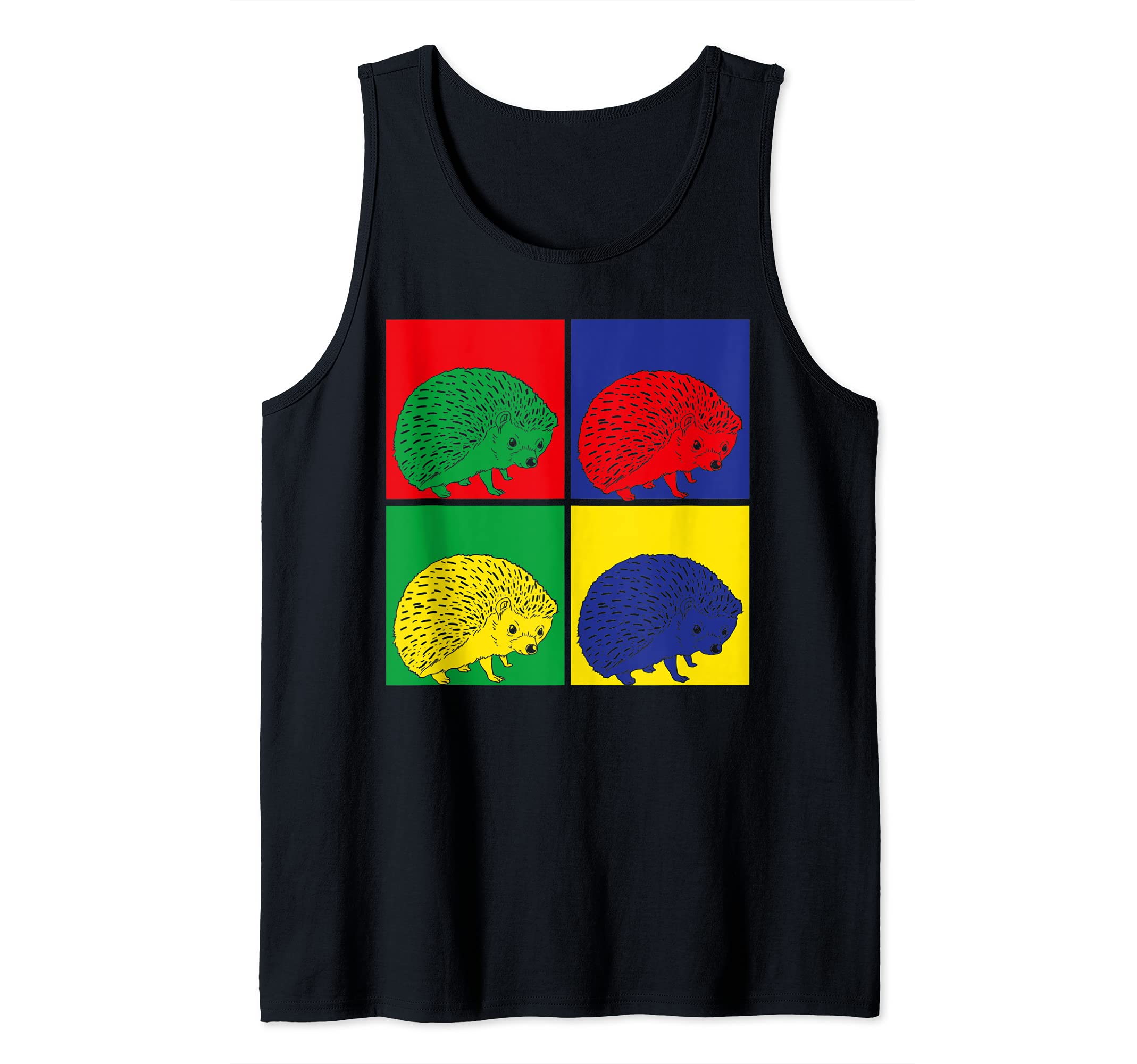 Pop Art Forest Animal Hedgehog Lover Wildlife Hedgehog Tank Top