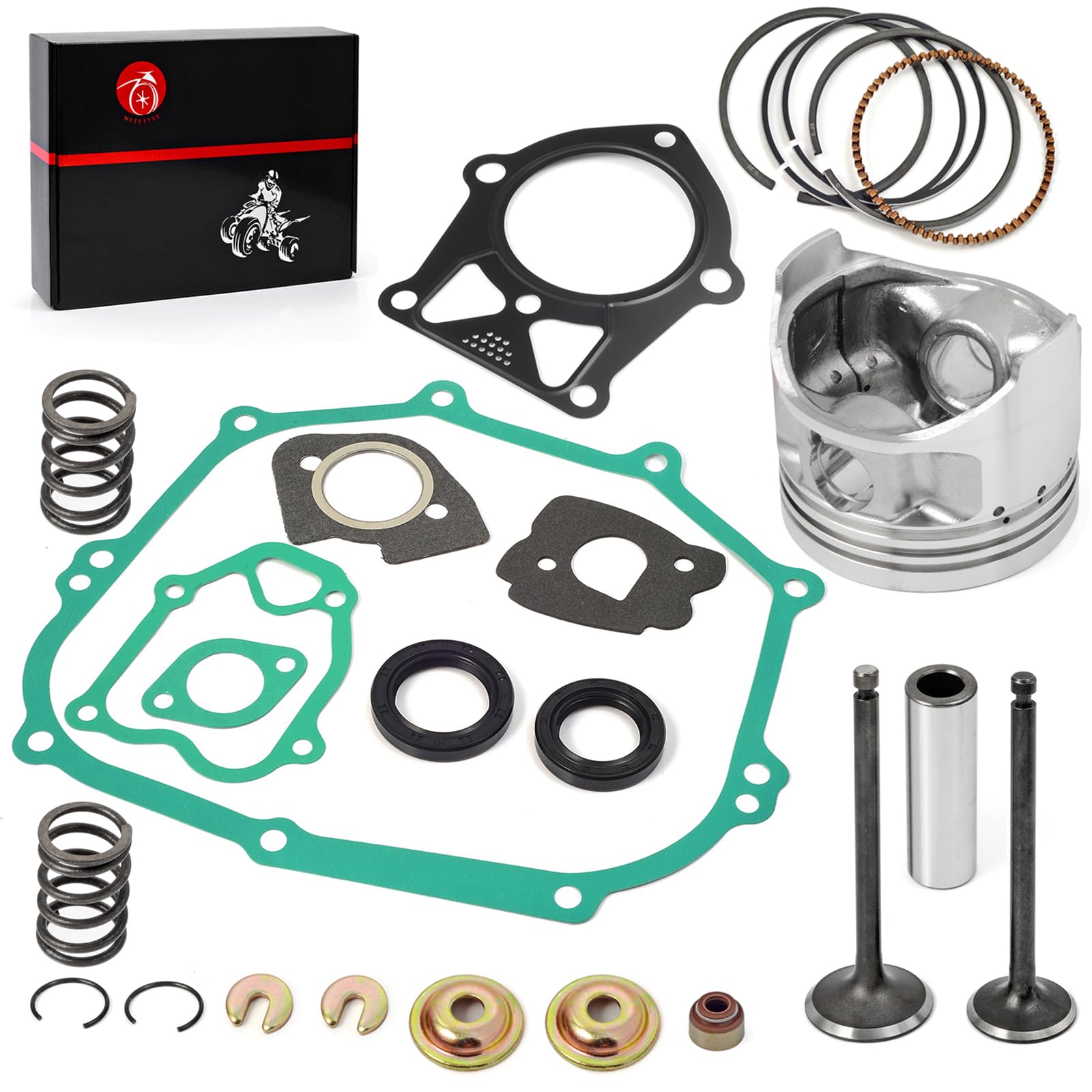 Photo 1 of 285cc Engine Top End Rebuild Kit STD Piston + Ring + Gasket Seal + Exhaust Intake Valve kit For YAMAHA 1989-1996 Golf Cart G2 G5 G8 G9 G11