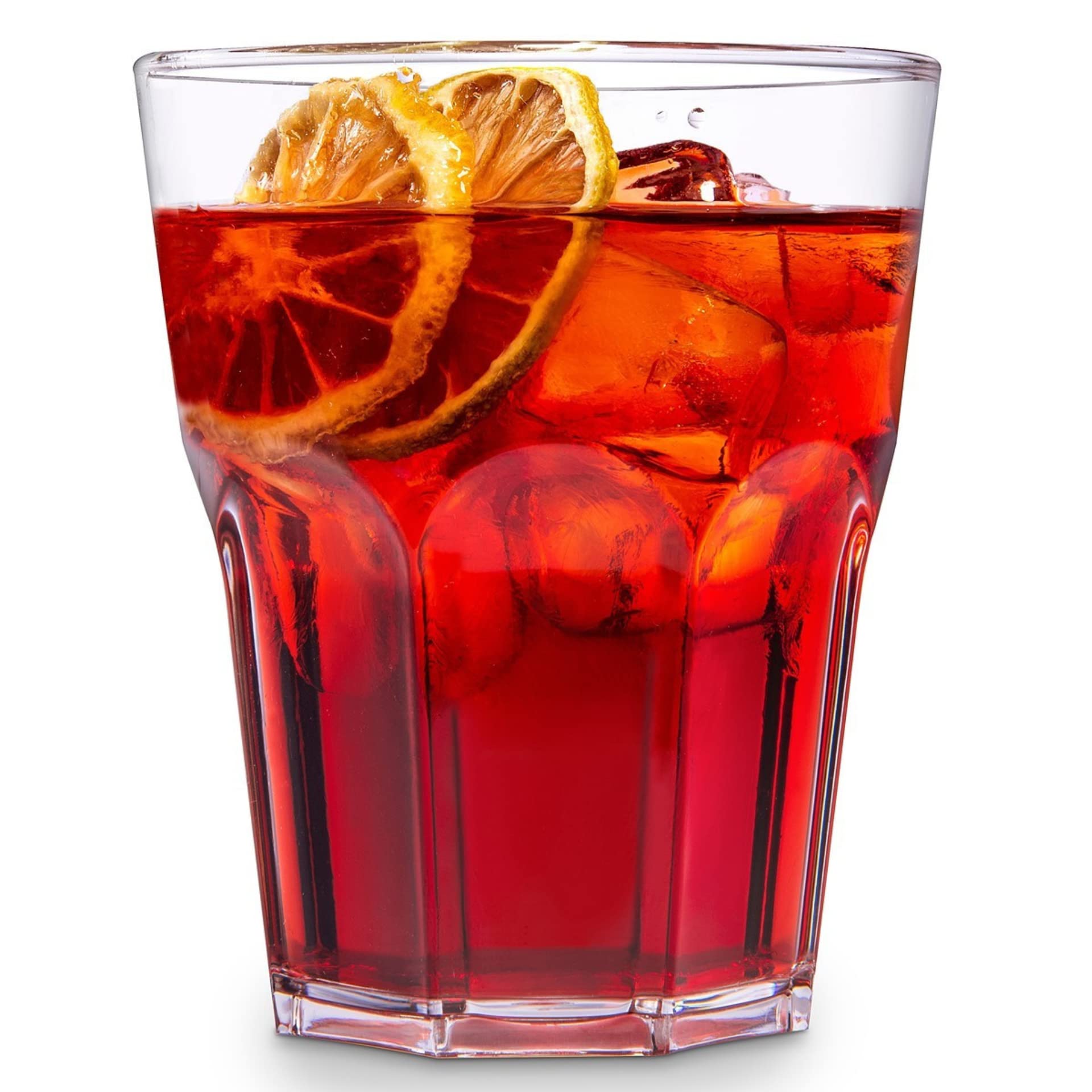 AIOS Set of 6 Unbreakable Polycarbonate Octagon Shaped Tumblers. Capacity 300ml / 10oz