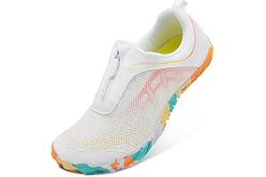 Scurtain Unisex Mens Womens Water Shoes Athletic Sports Aqua Shoes Barefoot Hiking Water Shoes Quick Dry Yoga Pool Swim Surf Beach Walking Shoes with Zipper