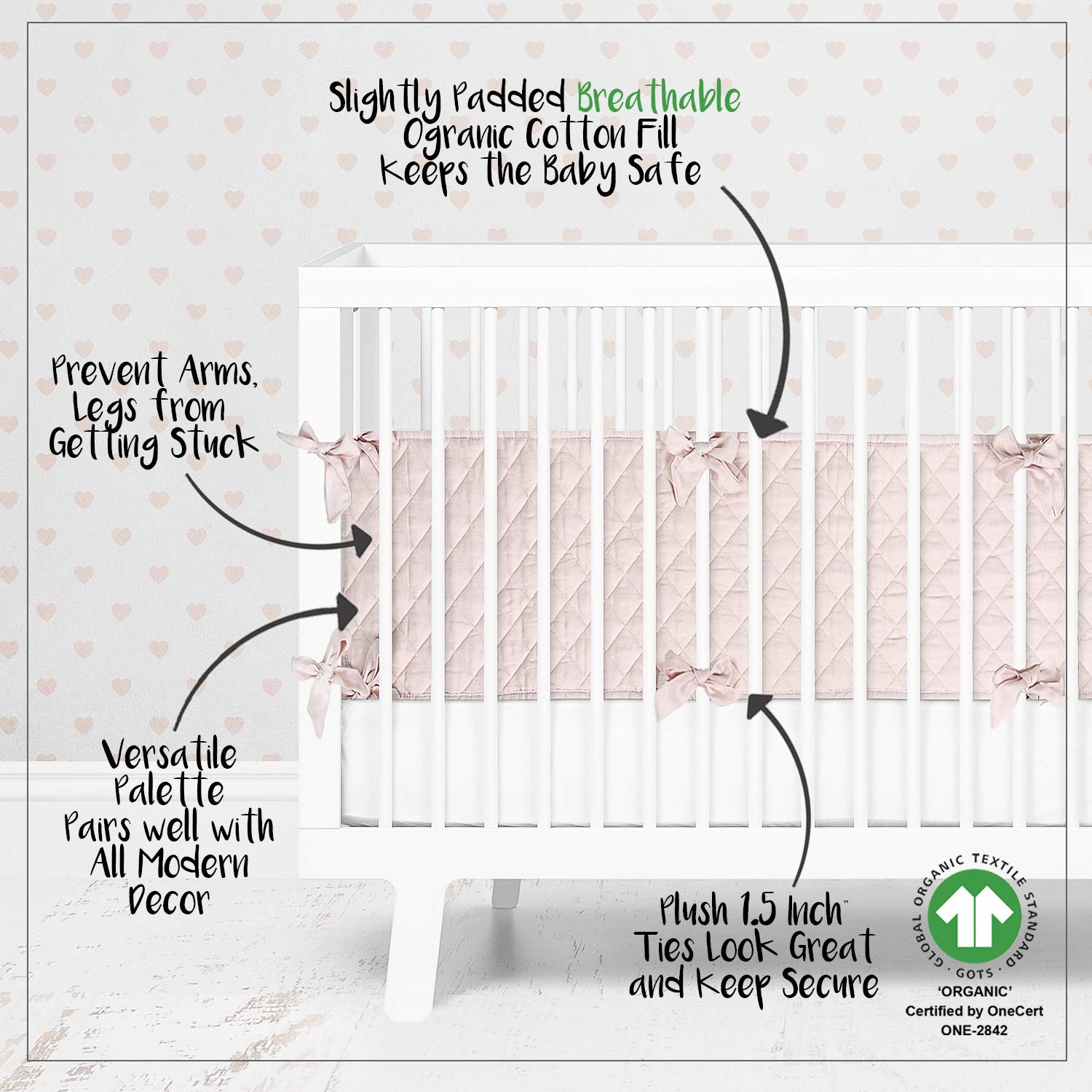 organic crib bumper pad