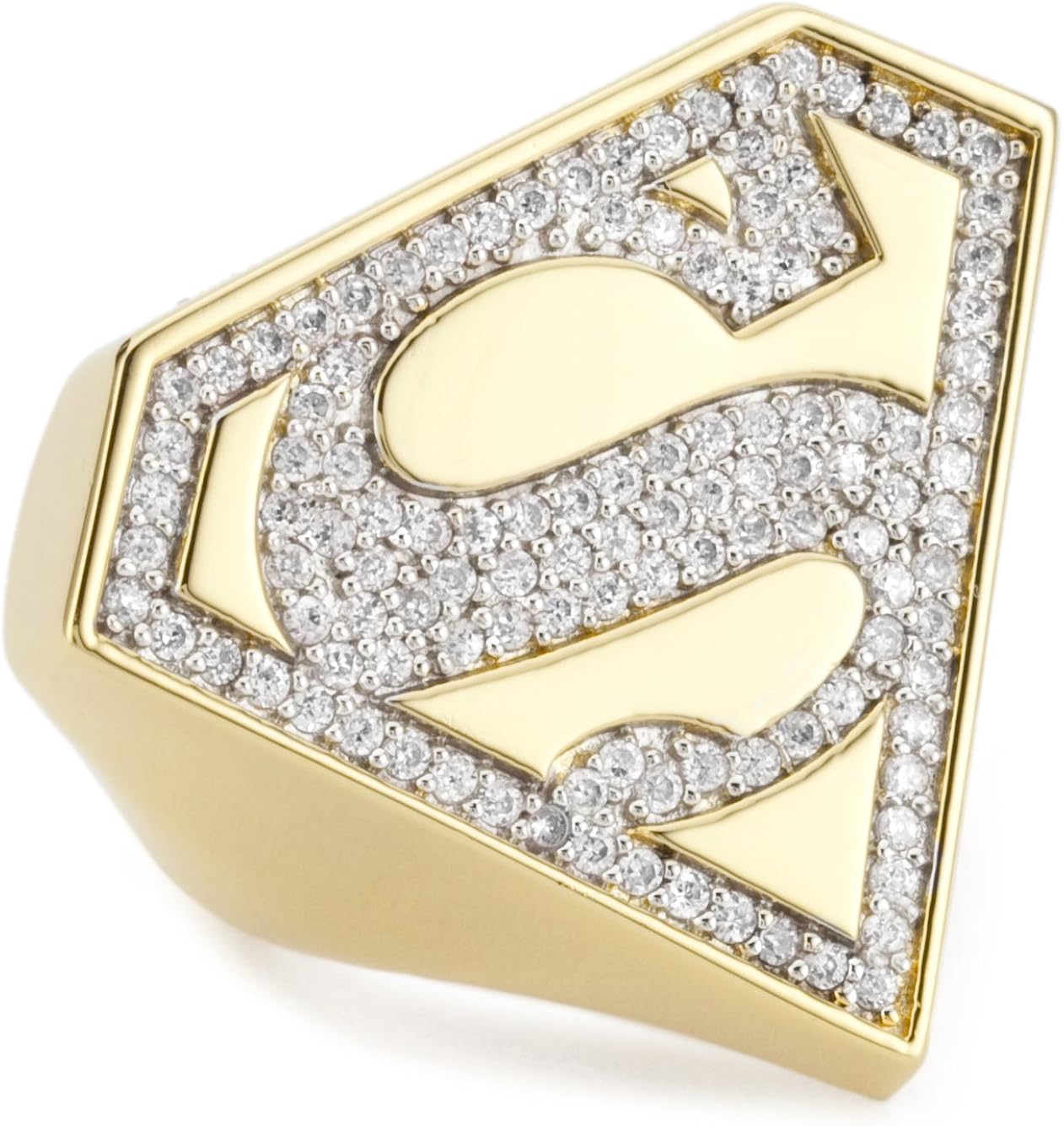nOir Jewelry "DC Comics" Gold Supergirl Ring Jewelry