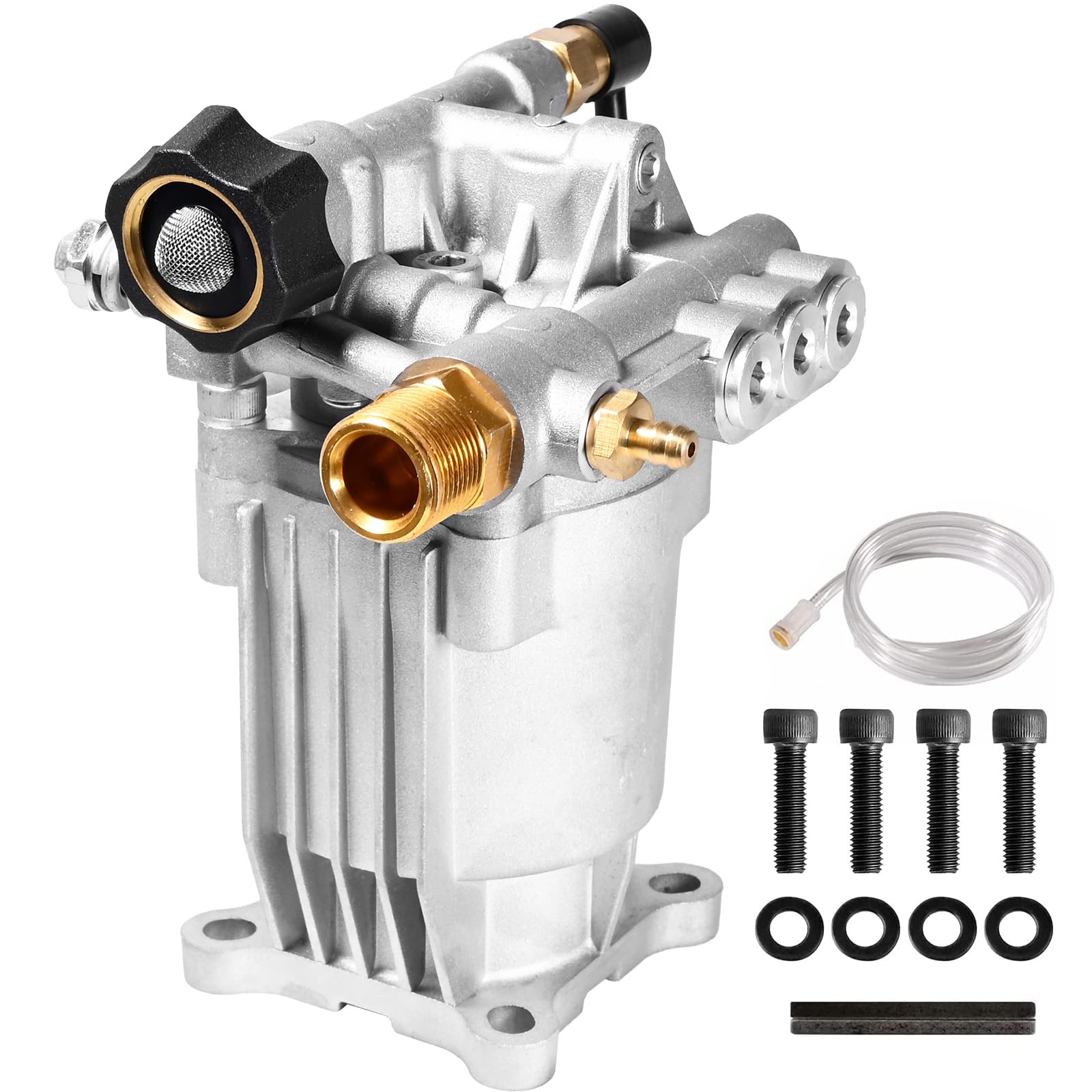 Photo 1 of YAMATIC 3/4" Shaft Horizontal Pressure Washer Pump 3400 PSI @ 2.5 GPM Replacement Pump for Power Washer Compatible with Homelite, Troybilt, Simpson, Karcher Honda GC160 GC190 AR rmv 2.5g30 and More
