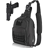 DBTAC Tactical Sling Bag | 8L Military Shoulder Chest Pack for Full Size Concealed Carry, Range, Travel, Outdoor Sports | Range, Travel, Outdoor Sports, Military