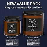 TRINIDA 2 Wicks Large Sleep Candle for Men 100 Hours 14.2 oz Gift Set view 2