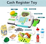 HERSITY Childs Till Cash Register with Scanner Microphone 31cm Play Set view 5