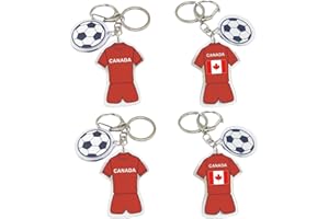 Azheeuiy 2026 World Cup Soccer Keychain Mini Backpack keychain Mini Soccer Party FavorsFootball Fan Gift & Souvenir (4PCS)