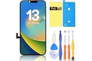 Ayake Screen Replacement for iPhone 13, FHD LCD Display and Touch Digitizer Screen 6.1-inch True Tone Programmable Face ID Remains A2633 A2482 A2631 A2634