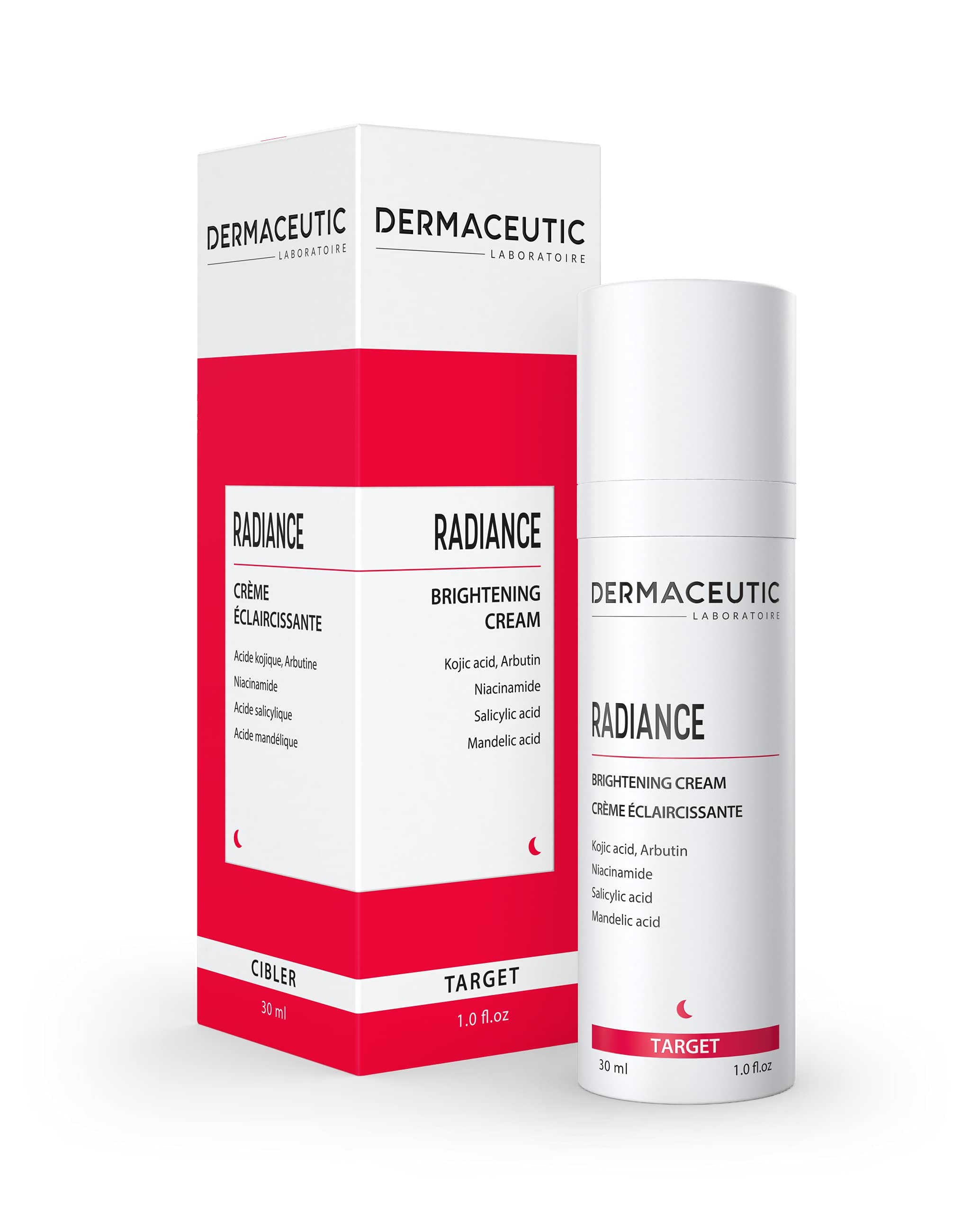 Dermaceutic Radiance - Brightening Cream with Kojic Acid, Arbutin, Niacinamide, Salicylic and Mandelic Acids - 30 ml
