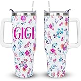 bchiijds 40 oz Gigi Cup Tumbler with Handle Lid and Straw, Gigi Mothers Day Gifts for Grandma