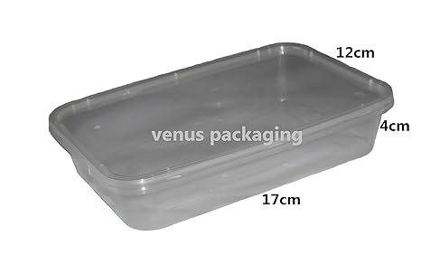 Recipientes para alimentos con tapa de 500 ml, de plástico ...