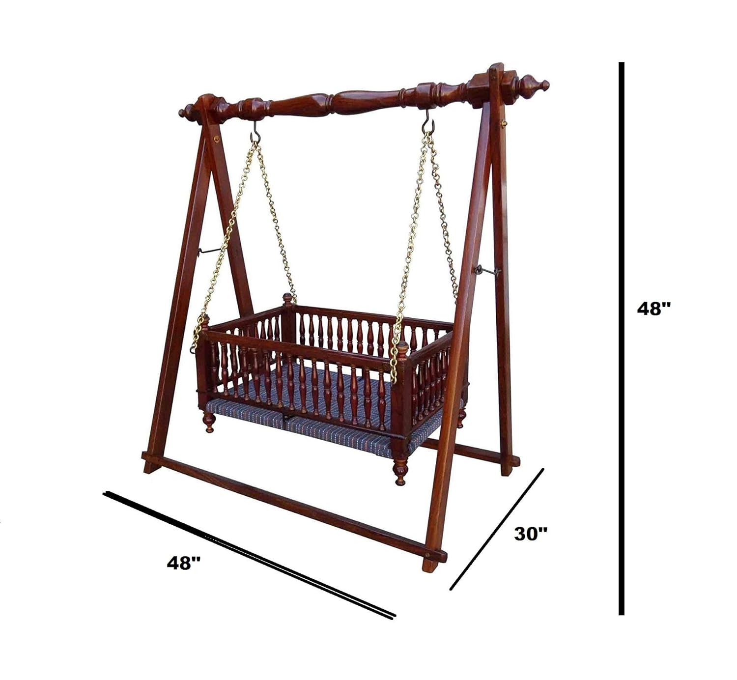handmade wooden cradle