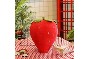 Strawberry Pillow Red Strawberry Shaped Pillows Cushion Novelty Fruit Themed Home Decor Throw Pillow for Couch Bed Living Roo