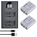 Batmax 2Packs LP-E5 Battery + LCD Dual USB Charger