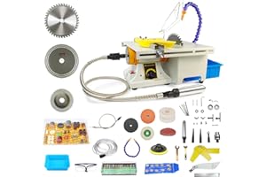 Lapidary Saw Machine for Jewelry & Rock Cutting, 110V 750W Lapidary Equipment with Adjustable Speed, Mini Table Saw with Grin