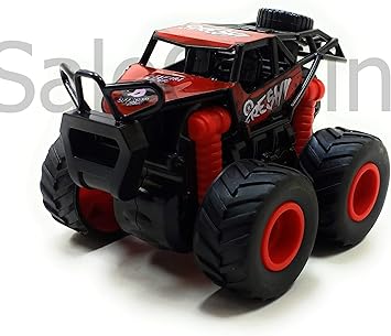 SaleOn 4X4 Unbreakable Mini Monster Trucks Friction Powered Cars for Kids Big Rubber Tires 4WD Mini Rock Crawler (Random Color)-1171