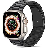 Tasikar Band Compatible with Apple Watch Band 49mm 45mm 44mm 42mm Premium Stainless Steel Metal Replacement Strap Compatible with Apple Watch Ultra 3 2 1 Series 11 10 9 8 7 6 5 4 3 2 1 SE, Black