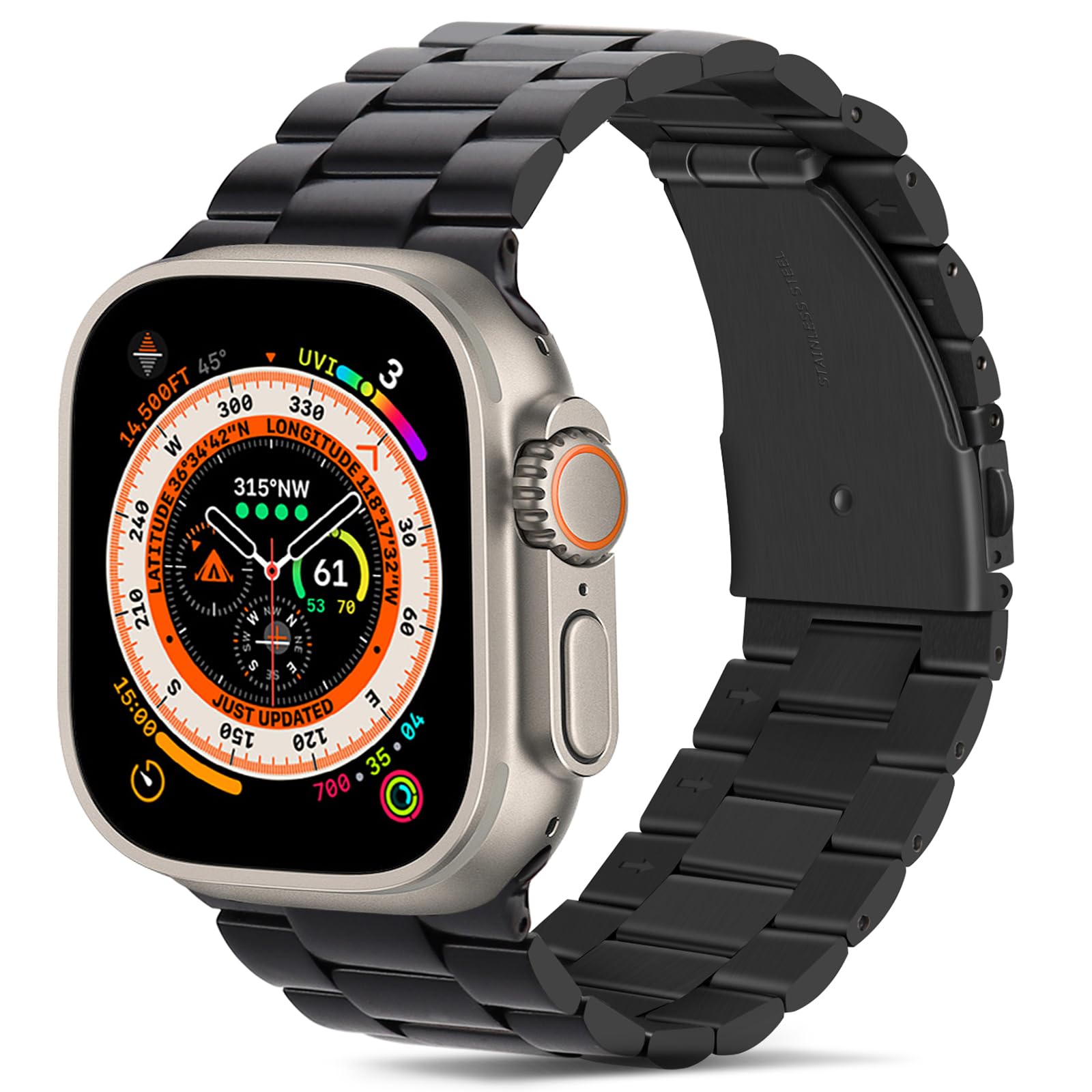 Tasikar Straps Compatible with Apple Watch 42mm(Series 10/11) 41mm 40mm 38mm Premium Stainless Steel Metal Strap Compatible for Apple Watch SE Seires 11 10 9 8 7 6 5 4 3 2 1, Black