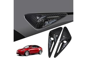 YHCDSEA for 2024 Tesla Model 3/Y HW4.0 Side Camera Protection Cover Decoration Accessories fit for Tesla Model 3/Y with HW4.0 (HW4.0-A-Glossy Carbon Fiber Pattern)