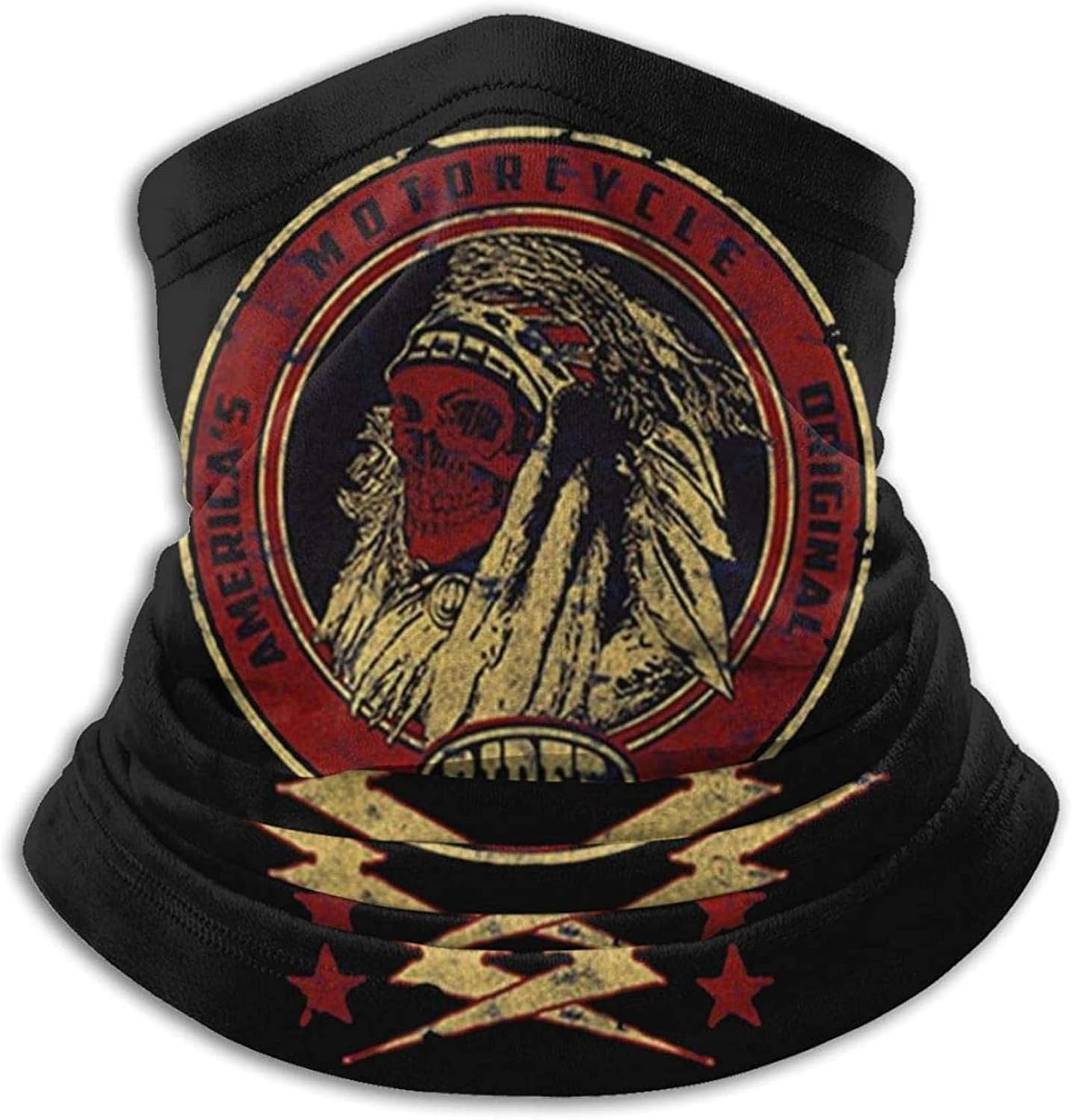 America's Original Motorcycle Indian Skull VNeck Microfiber Neck