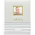 Pearhead Hello Baby First 5 Years Memory Book, Gender-Neutral Baby Keepsake for New and Expectant Parents, Pregnancy And Milestone Journal, Gray