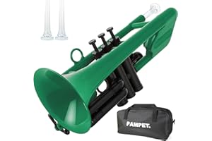 PAMPET SEA LION Professional Plastic Bb Trumpet Set for Student Beginner (Green)