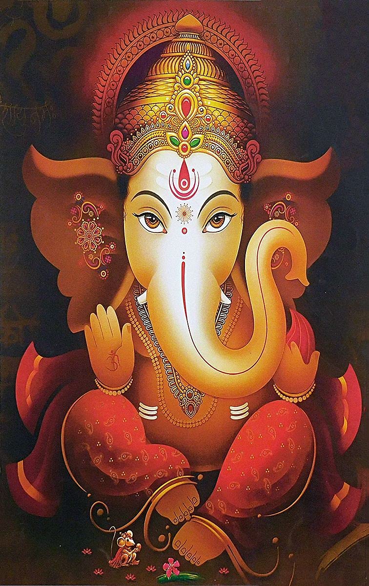 Ganesha Maharaj Poster, Lord Ganesha Poster, Ganpati Poster, Ganesh