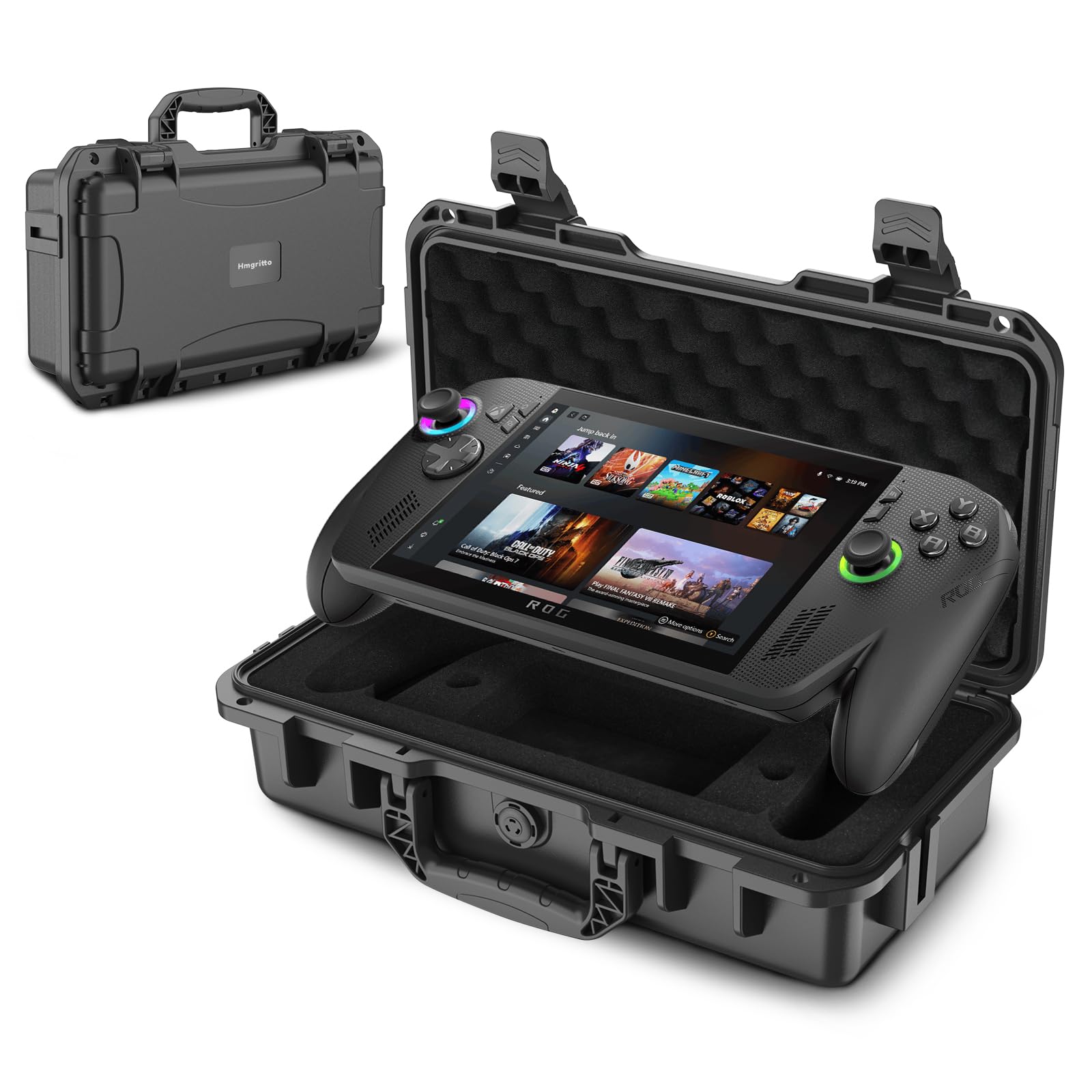 Hmgritto Hard Carrying Case for ASUS ROG Xbox Ally X/ROG Xbox Ally 2025, Waterproof Protective Storage Travel Bag for Console and Charger