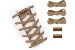 YELARXI No Tie Shoelaces Tieless Elastic Shoe Laces Replacement with 2 Metal Locks Buckles Fit for Sneakers Canvas Shoes