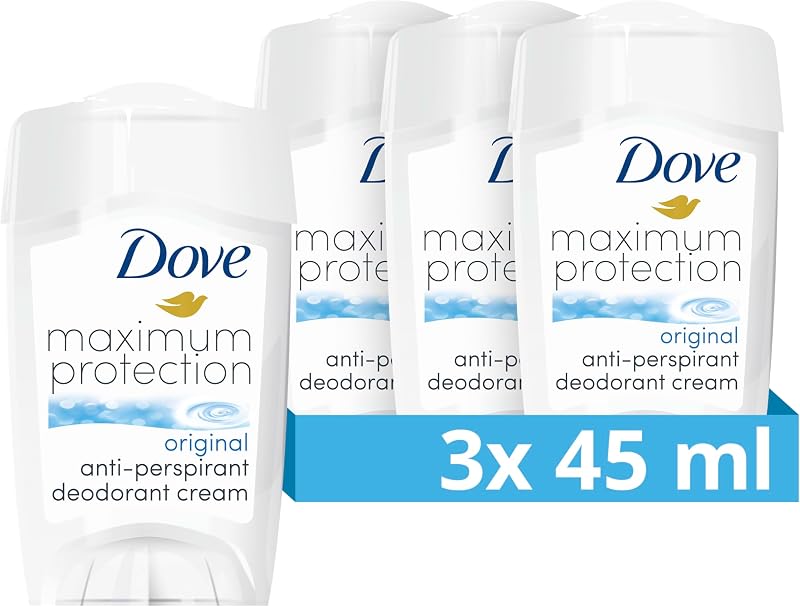 Dove Maximum Protection Original Clean Anti-Perspirant Cream Stick 3x45 ml