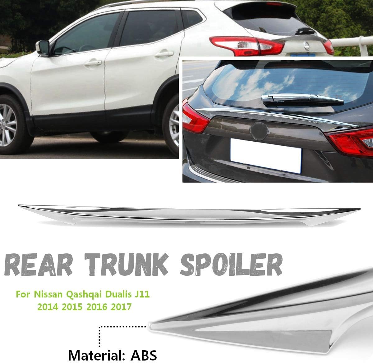 Rear Door Trim Rear Car Trunk Spoiler Cover Sticker Wing Styling for Nissan Qashqai Dualis J11 2014 2015 2016 2017