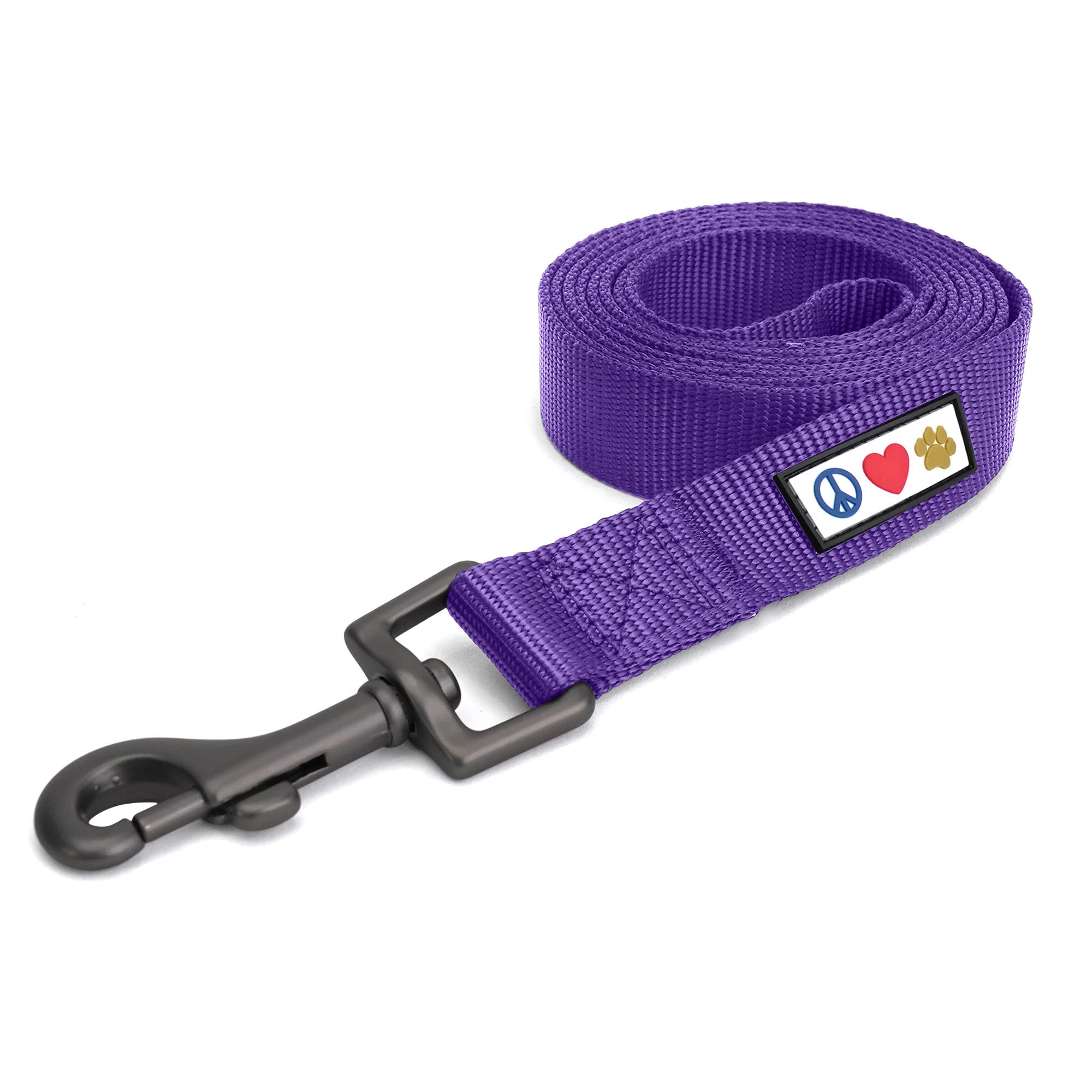 Pawtitas 1.8 M Solid Color Lead for Puppy Lead Dog Lead Comfortable Handle Dog Training Lead 6 ft Dog Lead Extra Small Dog Lead/Small Dog Lead Purple Dog Lead