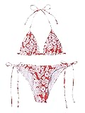 SOLY HUX Women's Halter Triangle Tie Side Bikini 2