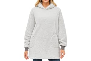 Wearable Blanket Hoodie for Adults, Casual Oversized Wearable Blanket with Pocket
