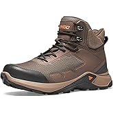 NINGO Men's Hiking Boots, Waterproof All-Terrain Hiking Shoes, Breathable Lightweight Outdoor Ankle Boots for Trekking, Backpacking, Walking, Mountaineering