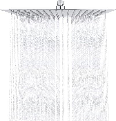 Ibergrif M20294 12 Inch Square Rain Shower Head 304 Stainless Chrome