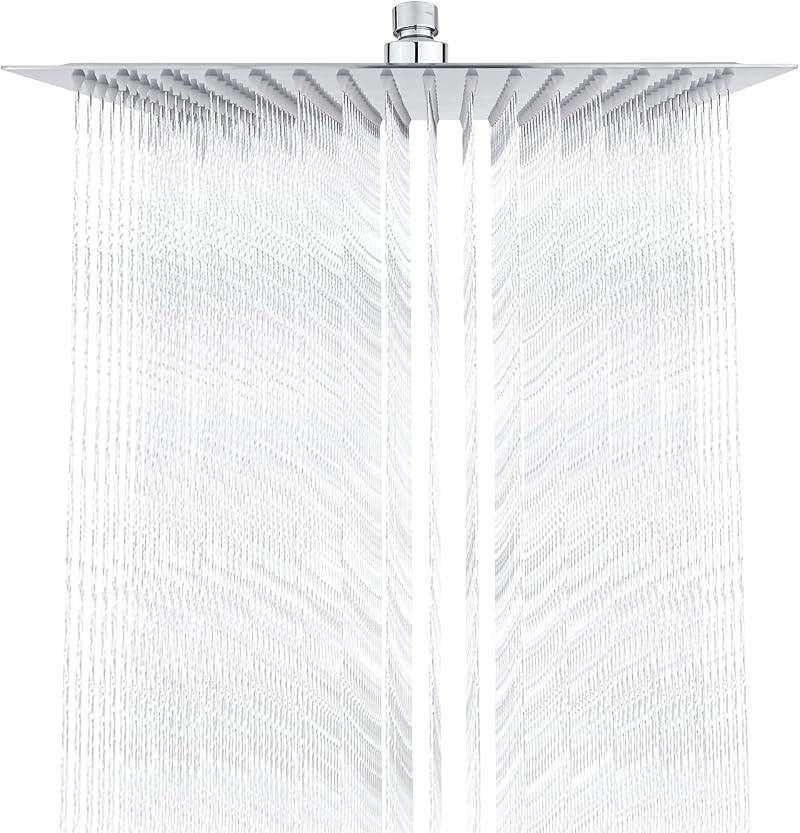Ibergrif M20294 12 Inch Square Rain Shower Head 304 Stainless Chrome