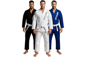 Stylso Bjj Gi For Men, Kimono Brazilian Jiu Jitsu Gi with Preshrunk Fabric, IBJJF-Approved Training Judo Gi Without Belt