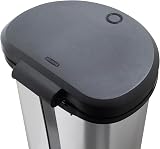 Curver One Touch Deco Bin 40 L Silver 70% Recycled Plastic Kitchen view 3