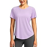 Women's Short Sleeve Workout Shirts UPF 50+ Sun Protection T-Shirts Quick Dry Breathable Gym Running Hiking Tops for Women