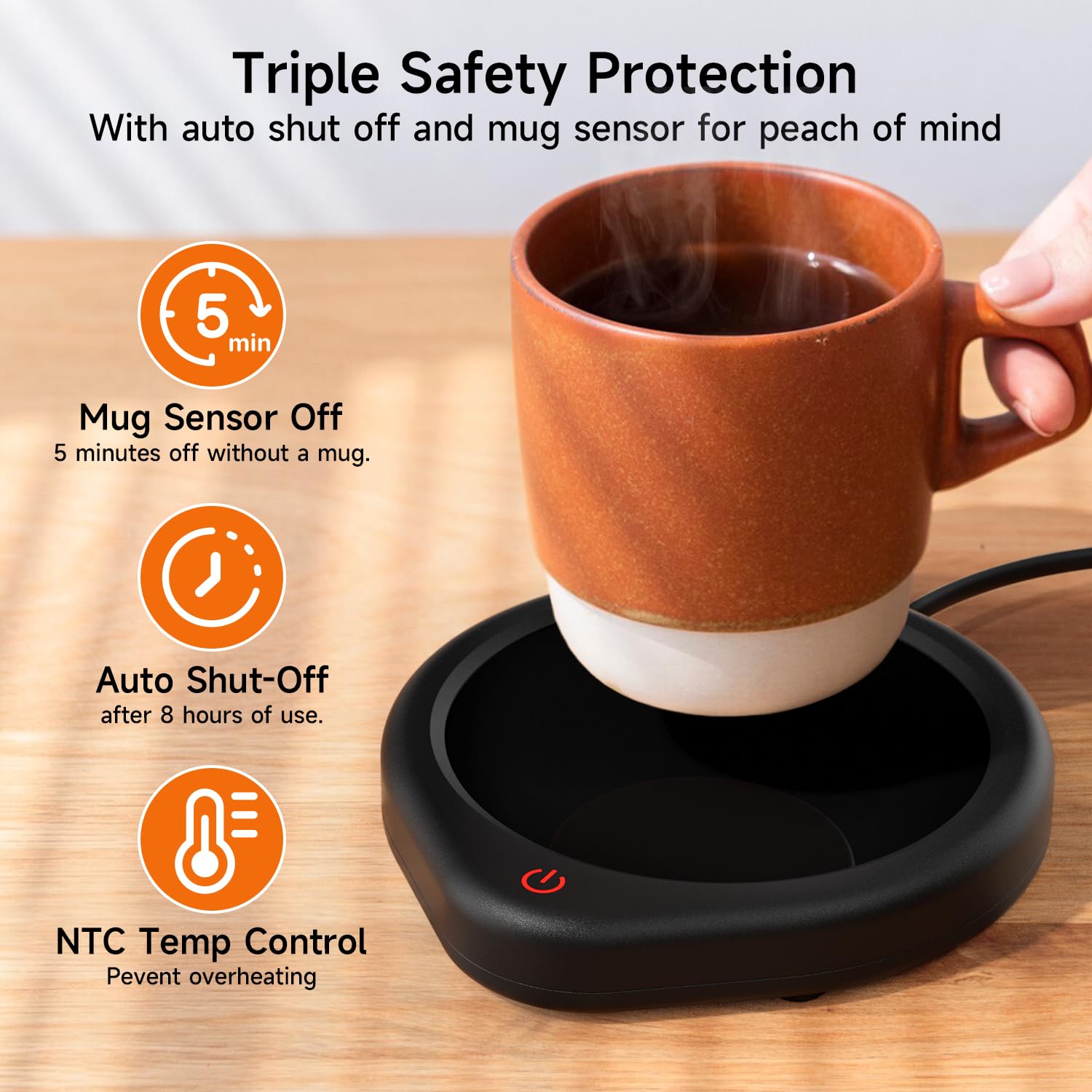 Mug Warmer for Desk with Auto Shut Off