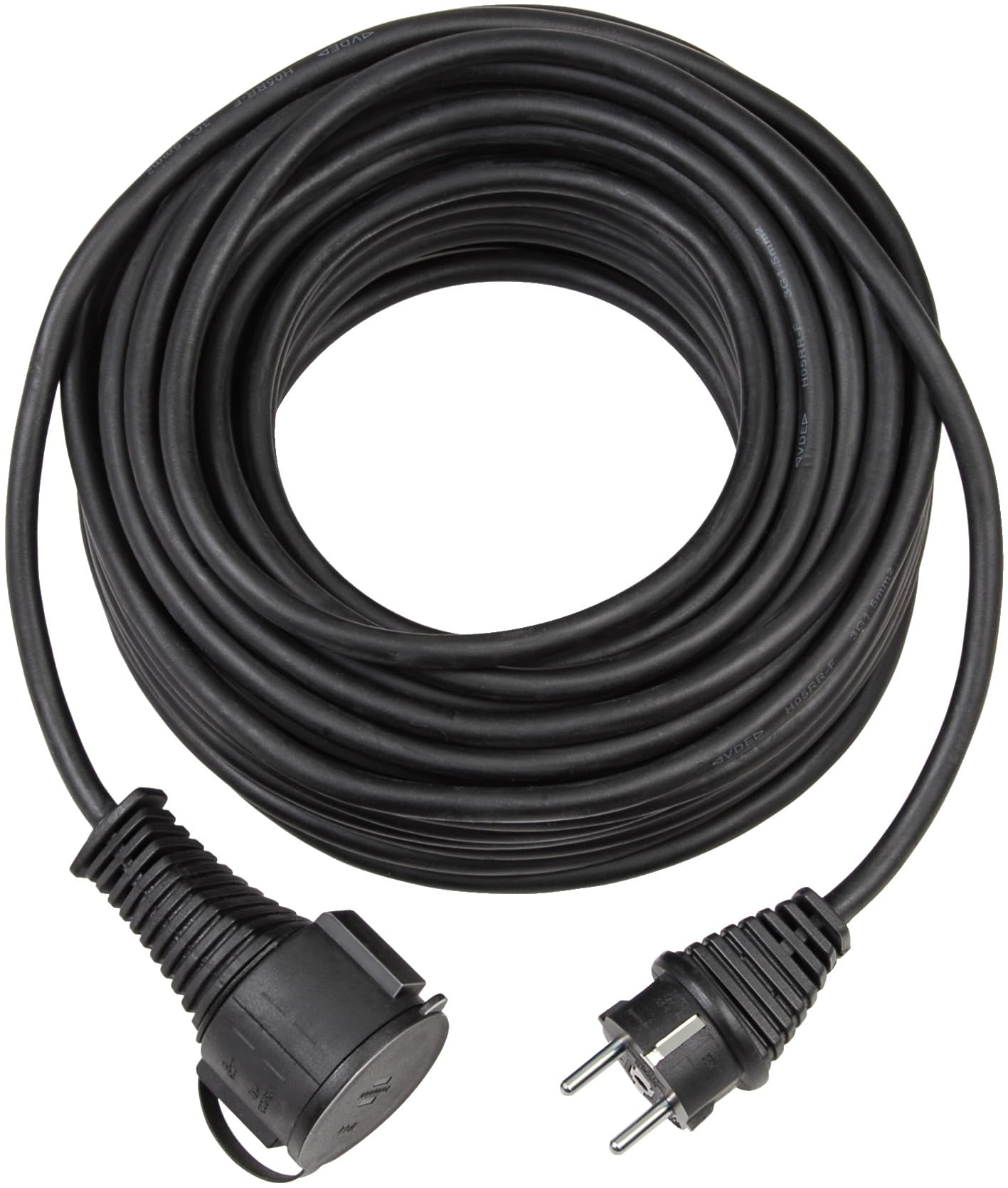 Brennenstuhl IP44 Quality Rubber Extension Cable 10 m Black 1161450