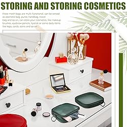 Weewooday 4 Pcs Mesh Makeup Bag Mesh Cosmetic Bag