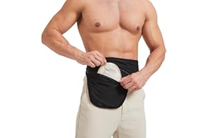 DERAYMI Ostomy Belt for Ostomy Bag Men and Women, Colostomy Bags Supplies Adjustable Ostomy Support Belt, Black, Suitable for