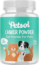 PetSol Fast Acting Ear Powder Large 30g Tub for Pets - External Use view 1