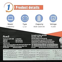 ASODI L18M4P90 L18C4P90 L18D4P90 Laptop Battery