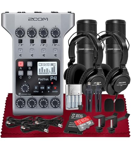 Amazon.com: Zoom PodTrak P4 Portable Multitrack Podcast Recorder
