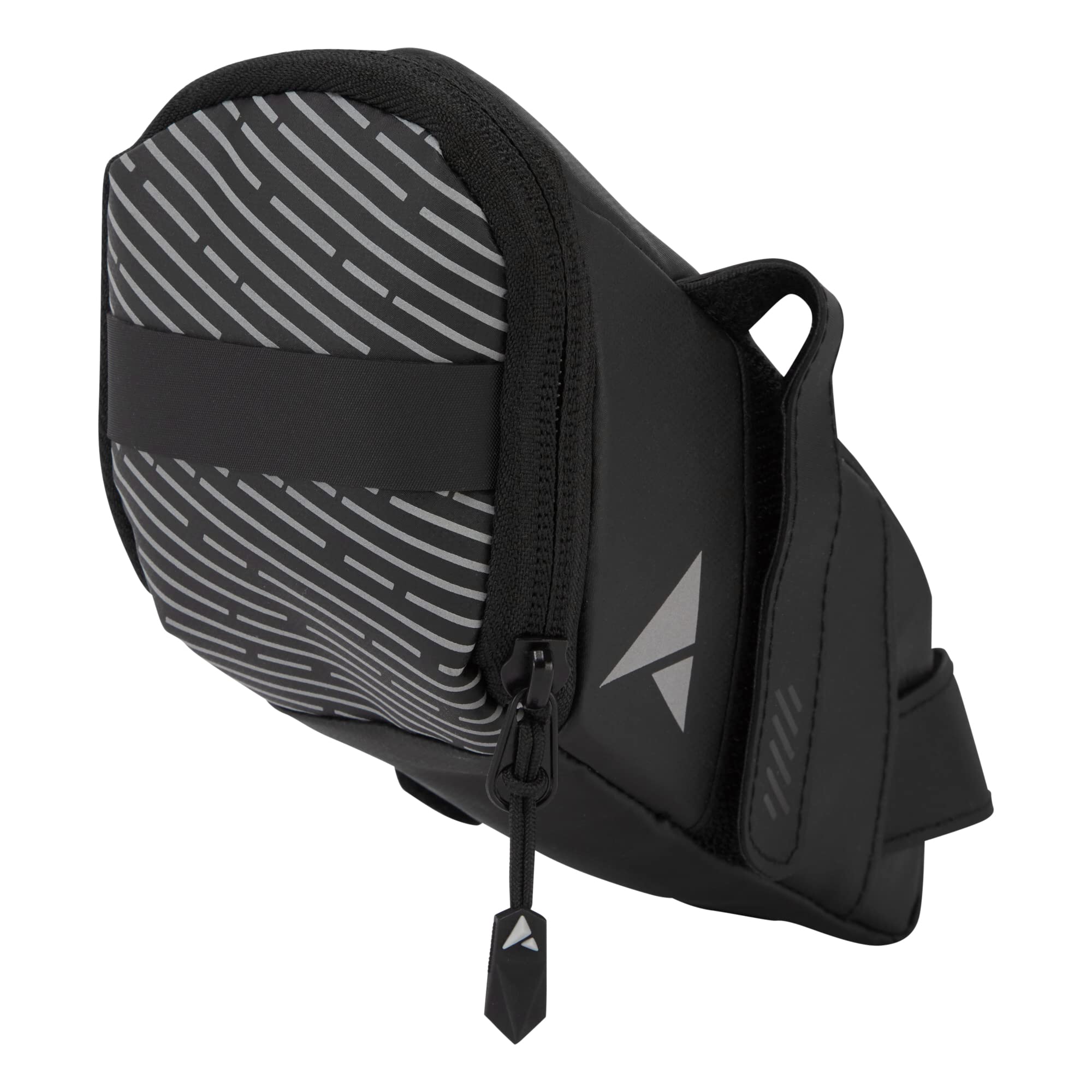 Altura Cycling Saddle Bag - Unisex Nightvision Bike Bag for Essentials, Reflective Saddle Bags for Bicycles with Light Loop, Mountain Bike Accessories, MTB Accessories, Black, 0.6L