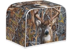 DISNIMO Hunting Forest Deer 4-Slice Toaster Cover, Bread Maker Oven Cover Kitchen Small Appliance Cover, Universal Size Microwave Oven Dustproof Cover Women Gift